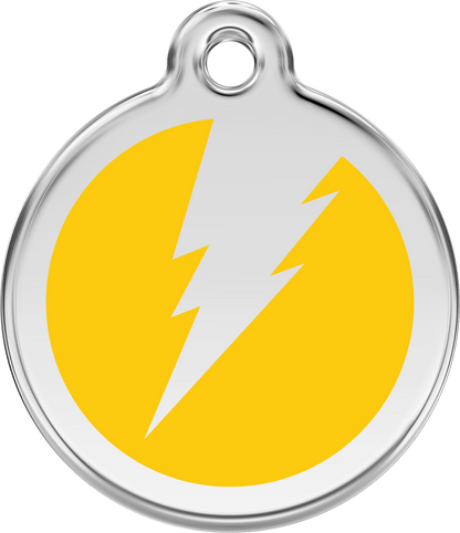 Red Dingo Enamel Dog Tag - Flash