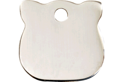 Red Dingo Stainless Steel "Cat Head" Pet Tag
