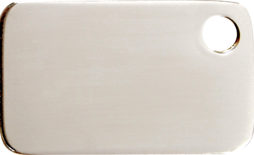 Red Dingo Stainless Steel "Rectangle" Pet Tag