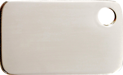 Red Dingo Stainless Steel "Rectangle" Pet Tag