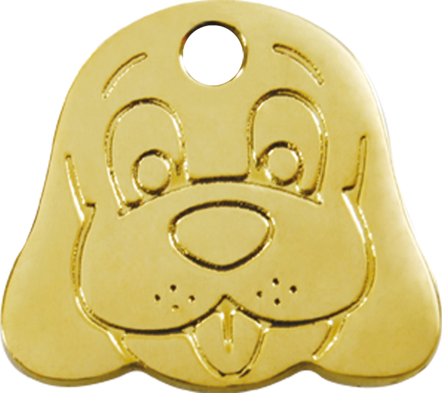 Red Dingo Brass "Dog Face" Dog Tag
