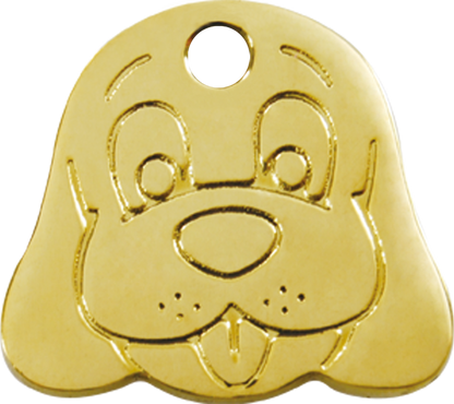 Red Dingo Brass "Dog Face" Dog Tag