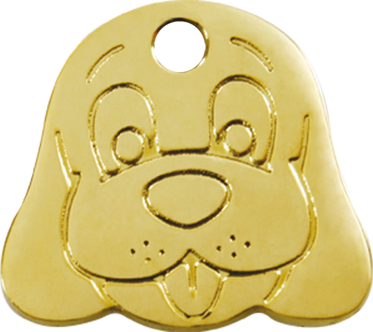 Red Dingo Brass "Dog Face" Dog Tag