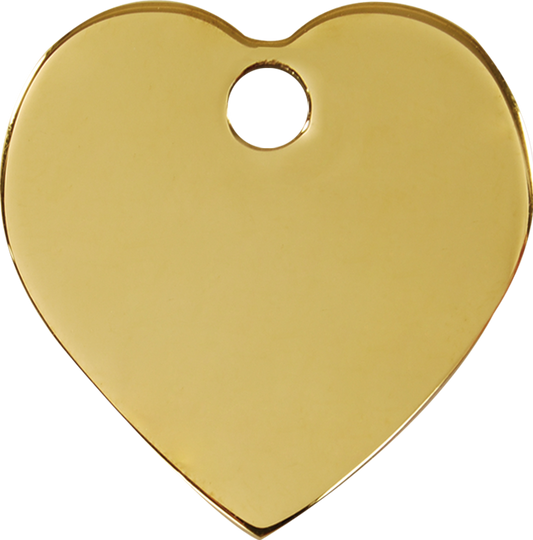 Red Dingo Brass "Heart" Pet Tag