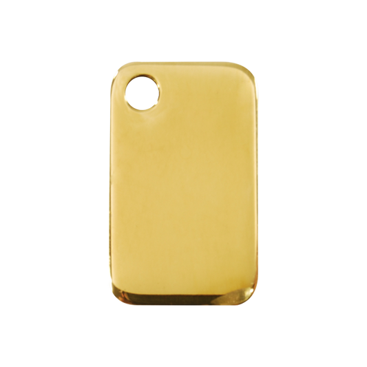 Red Dingo Brass "Rectangle" Dog Tag