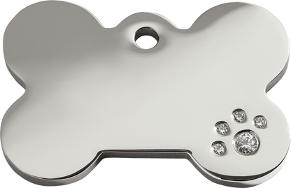 Red dingo Diamante "Bone" Pet Tag