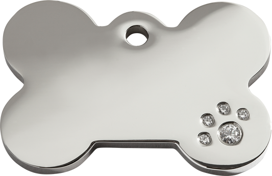 Red dingo Diamante "Bone" Pet Tag