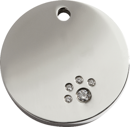 Red Dingo Diamante "Circle" Pet Tag