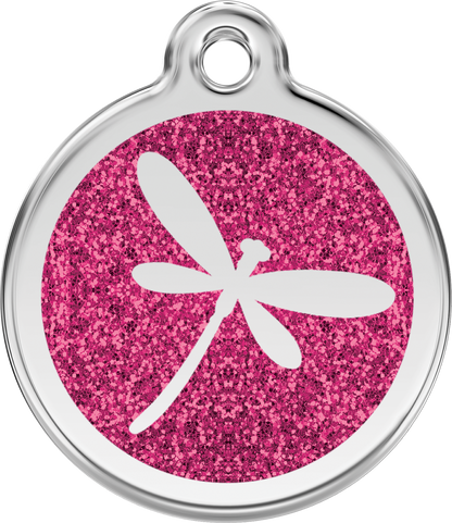 Red Dingo "Dragon Fly" Glitter Dog Tag