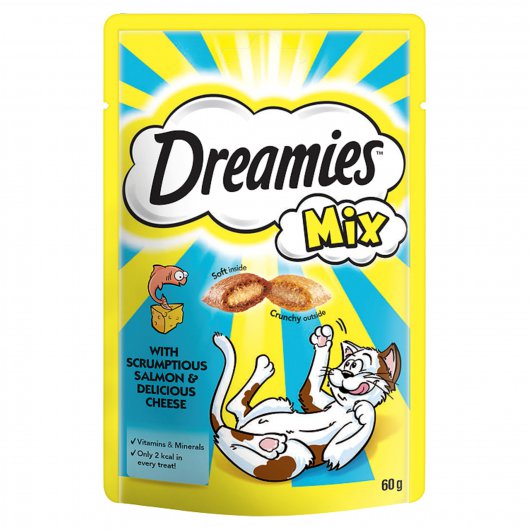 Dreamies Salmon & Cheese Cat Treats 60g