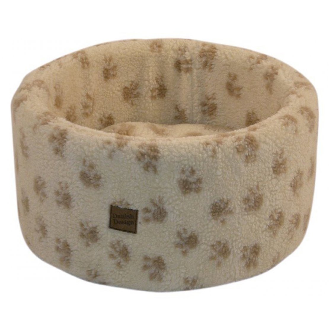Danish Designs Paw Print Cream Cat Cosy Bed