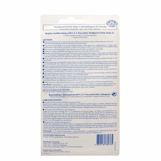 Virbac Enzymatic Toothpaste Kit for Cats & Dogs